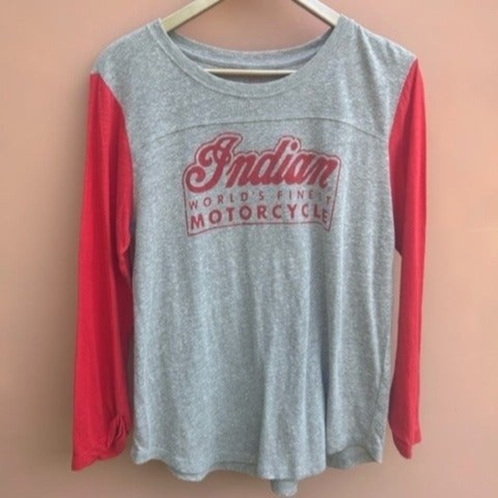Lucky Brand Indian Motorcycle Baseball Tee